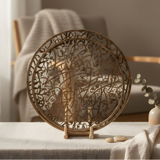 Wooden Tray Set 2 Pcs